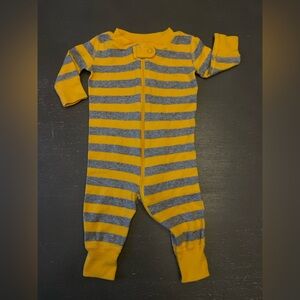 50cm Hanna Andersson Yellow and Gray Striped Zippy